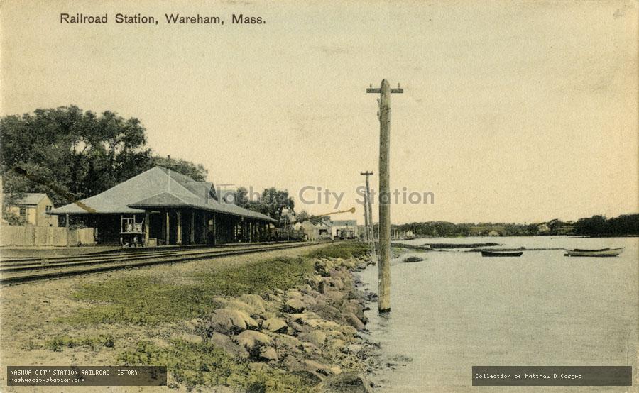 Postcard: Railroad Station, Wareham, Massachusetts